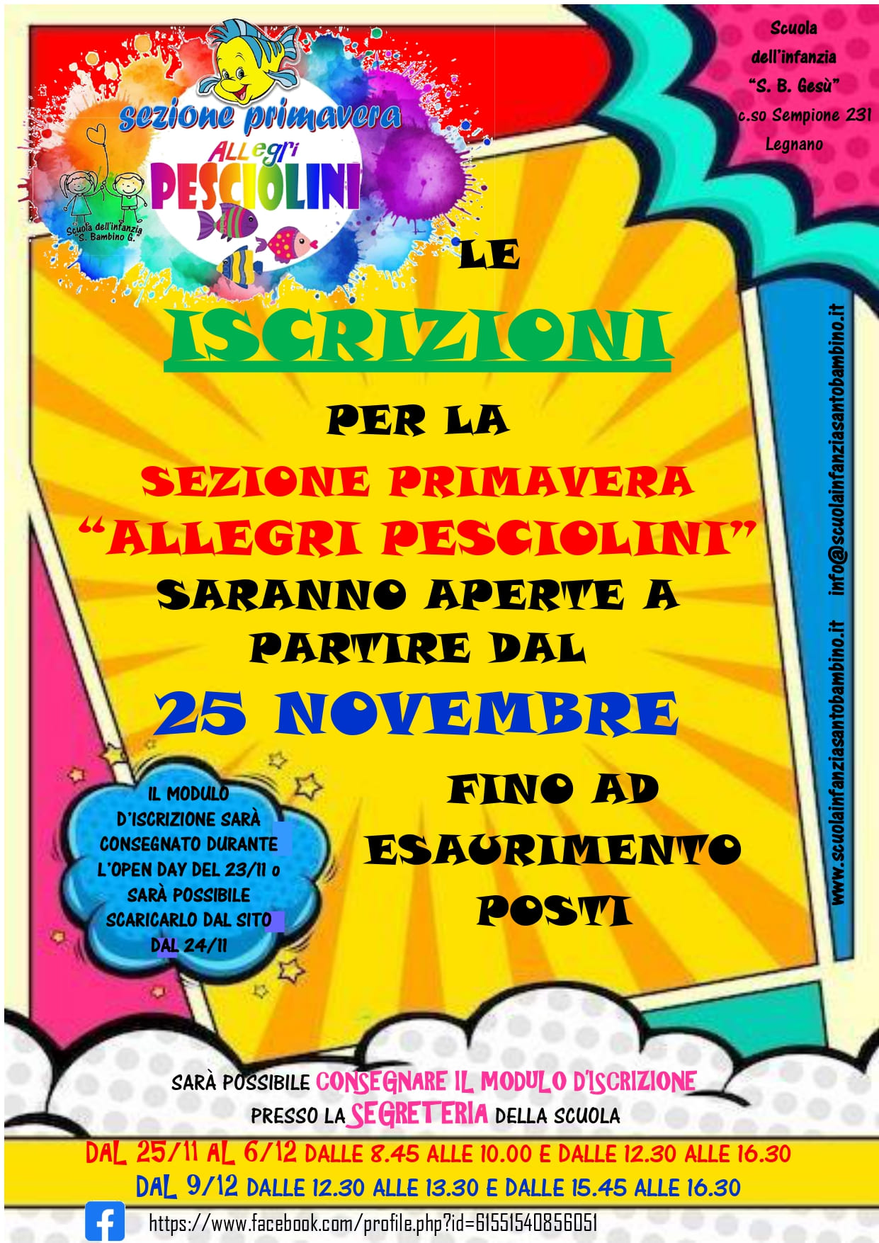 iscrizioni sez primavera